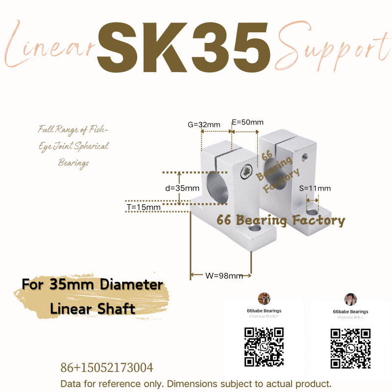 SK35 linear shaft support for 35 mm shaft