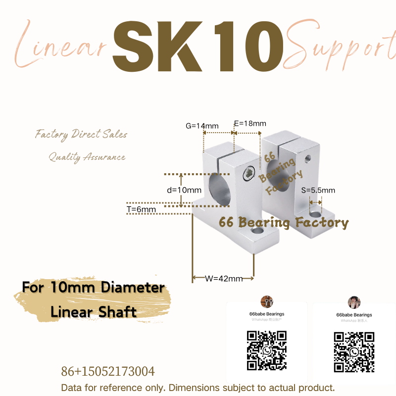 SK10 linear shaft support for 10 mm shaft
