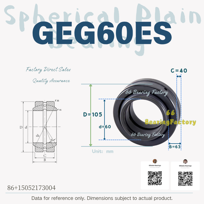 GEG Series Wide Inner Ring Spherical Plain Bearings