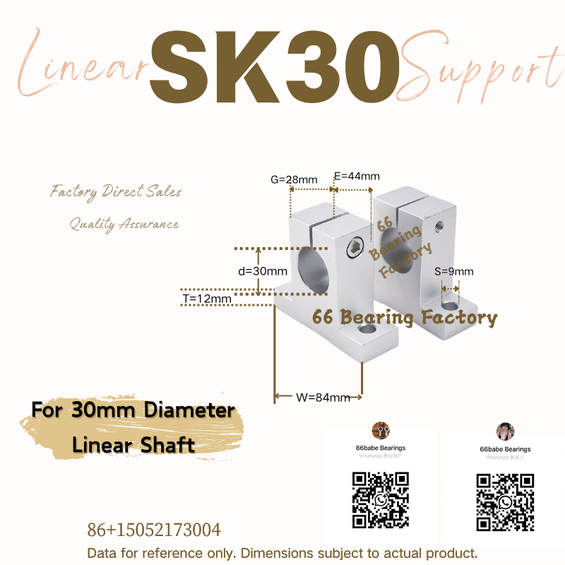 SK30 linear shaft support for 30 mm shaft