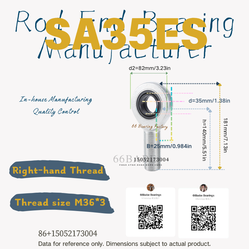SA..ES series rod end bearing product image 23